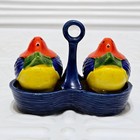Vintage Tropical Birds On Nest Salt And Pepper Shakers Japan