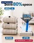 Vacuum Bags For Travel With Hand Pump  6 Pack Space Saving Storage Bags