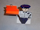 Vintage Firestone Tires Station Attendant 1  Metal Gas Business Card Holder Sign