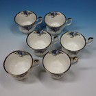 Royal Albert England - Blue Moonlight Rose - 6 Tea Cups - No Saucers