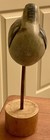 Vintage Hand Carved And Painted Wooden Sleeping Shore Bird Decoy 8    Glass Eyes