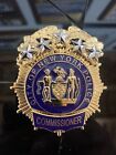 Nypd Vintage  5 Star Police Commissioner Full Size Badge  Nyc Police Cosplay