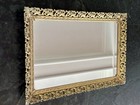 Vintage 1950s Mirror Dresser vanity Perfume Tray With Ornate Gold Filigree