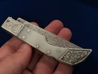 Vintage Ussr Pocket Folding Frame Knife Prison Itk Handmade Exc