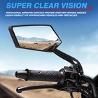 2pcs Bike Mirror Mtb Road 22-25mm Handlebar Bicycle Rear View Glass Cycling