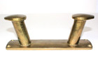 Marine Bollard Double Horn Brass Boat Cleat Base-nautical Maritime 8 x3 x2 