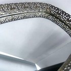 Vtg Oval Mirrored Vanity Tray Gold-tone Ornate Filigree Hollywood Regency 12x8 
