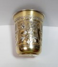 Russian 84 Large Silver Cup kiddush beaker 4 Liquid Oz   53 97 Grams   Gold Wash