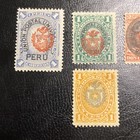 Rare Peru Chile Occupation Stamps Lot Mh Og All With Grill