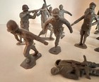 Marx Battleground Dark Gray German Mold Shot-16 In 13 Poses-vg- Hard-to-find