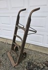 Antique Vtg Old Industrial Heavy Duty Hand Truck Dolly Barrel Cart Cast Iron 