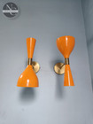 Diabolo Wall Sconce Italian Modern Stilnovo Style Set  of Two Wall Light Lamps