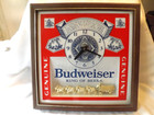 Vintage Budweiser King Of Beers Light Lighted Clock Sign Horses Clydesdale