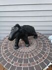 Vintage Large Cast Metal Cast Iron Realistic Elephant 21    Figurine 19 Lb