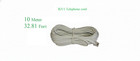 32 81 Feet Telephone Line Cord Cable Rj-11 Male 6p4c Dsl Modem Fax Phone To Wall
