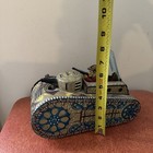 1930s Windup Marx Sparkling Doughboy Pop-up Tank Tin 10  Long   Key