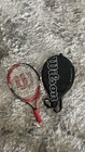 Roger Federer Wilson Tennis Racket With Bag Red Black White Tcw