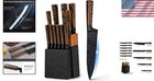 Ergonomic Professional 12-piece Kitchen Knife Set With Stylish Wooden Handle