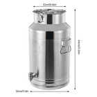 Stainless Steel Milk Can Wine Pail Boiler Tote Jug Lid 9 25 Gallon W  35l Faucet