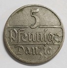 1923 Danzig 5 Pfennig Coin