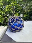 Japanese Glass Fish Floats -cobalt  - Medium  slight Cave 