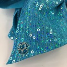 Jojo Siwa Large Signature Blue Sequin Hair Bow Dance Cheerleader Bow New