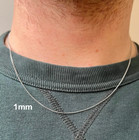 Real Solid 925 Sterling Silver Cuban Mens Women Chain Bracelet necklace All Size