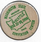 1990  Ana 99th Anniversary Convention  Seattle  Washington  Token  Wooden Nickel