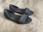 Crocs Lina Embellished D orsay Flats Womens Size 11 Black Sandals W11 204361