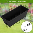 6 Pack Deck Railing Planter Boxes Black Window Boxes Planter Boxes With Adjus   