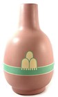 Vintage Vase Pottery South Western Native Pink Turquoise Hand Painted 12   