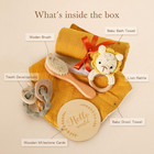 Baby Gift Set For Newborn - Baby Essential Bath Basket Gift Set 6pcs  lion 