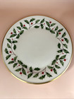 Lenox Holiday Dimension Set Of 6 Dinner Holly Berry 12  Plates