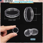 Uxcell 20 Pcs 18mm Silver Dollar Coin Holders  Plastic 18 Mm  Transparent