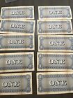 Vtg Civil War Confederate States Paper Money Bills 1864 Facsimile  1 One Dollar