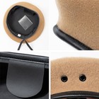 Gajaous British Military Berets With Leather Sweatband  One Size Khaki