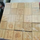 Square Wood Alphabet 82 Blocks 