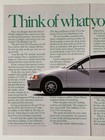 1992 Honda Civic Vx Two Page Print Ad Think