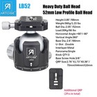 52mm Low Profile Ball Head Cnc Tripod Head For Tripod  Monopod  Dslr  Camcorder