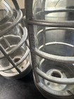 Set Of 4 Vintage Crouse-hinds V-912 Industrial Cage Lights Glass Globe Arb 34