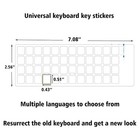 Keanboll 2pcs Pack Transparent Korean Keyboard Stickers  Korean Keyboard Repl   