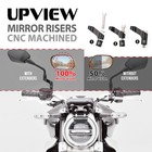For Buell 1125r Lightning Xb12s Xb9s Mirror Riser Extender Upview Cnc Black Pair