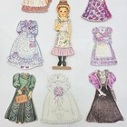 Vintage Bethany Farms Paper Doll Set Girl W  Dresses Floral Victorian Style