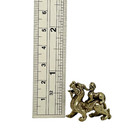 Mini Pixiu Pi Yao Mom Baby Chinese Dragon Amulet Charm Feng Shui Brass Figure  4