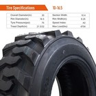 Set Of 2 Industrial 10-16 5 Sks Skid Steer Tires 10pr 10x16 5 Bobcat-fit 10 16 5