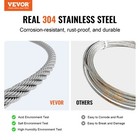 Vevor T304 Stainless Steel Cable 1 8  7x7 Steel Wire Rope 100 Ft Cable Railing