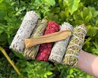 6 Smudge Stick Sampler Gift Box  1 White Blue Cedar Juniper Dragons Blood   Palo