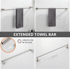 4-piece Bathroom Accessory Hardware Set  Brushed Nickel Towel Bar Adjustable 24 