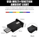 Usb Type C Led Ambient Light  Mini 8 Colors Rgb Led Light  Adjustable 1 Pcs