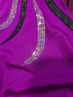Beautiful Gk Elite Gymnastics Dance Leotard Adult Medium Magenta Purple Sequins